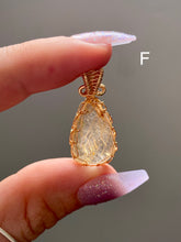 Load image into Gallery viewer, Wire Wrapped Rutile Quartz Pendants
