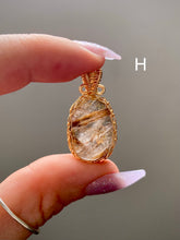 Load image into Gallery viewer, Wire Wrapped Rutile Quartz Pendants
