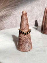 Load image into Gallery viewer, Rose Gold Sunstone + Moonstone Ring Holder