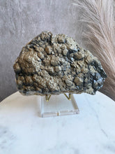Load image into Gallery viewer, Black Pagoda Calcite with Pyrite (XL)