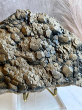 Load image into Gallery viewer, Black Pagoda Calcite with Pyrite (XL)