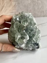 Load image into Gallery viewer, Cuboctohedral Window Fluorite with Diamond Calcite Specimen (Large)