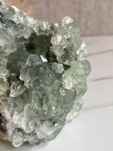 Load image into Gallery viewer, Cuboctohedral Window Fluorite with Diamond Calcite Specimen (Large)