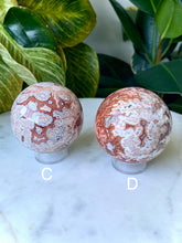 Load image into Gallery viewer, Mexican Pink Lace Agate Spheres (A-F)
