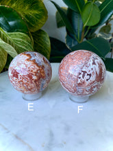 Load image into Gallery viewer, Mexican Pink Lace Agate Spheres (A-F)