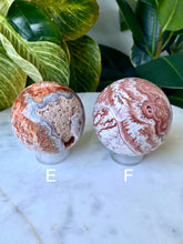 Load image into Gallery viewer, Mexican Pink Lace Agate Spheres (A-F)