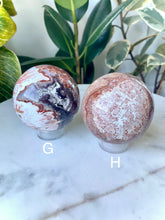 Load image into Gallery viewer, Mexican Pink Lace Agate Spheres (G-K)