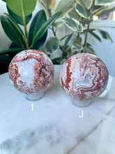 Load image into Gallery viewer, Mexican Pink Lace Agate Spheres (G-K)