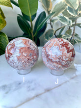 Load image into Gallery viewer, Mexican Pink Lace Agate Spheres (G-K)