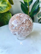 Load image into Gallery viewer, Mexican Pink Lace Agate Spheres (G-K)