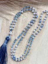Load image into Gallery viewer, Traditional 108 Bead Mala - Aquamarine (Handmade)