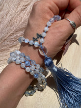 Load image into Gallery viewer, Traditional 108 Bead Mala - Aquamarine (Handmade)