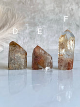 Load image into Gallery viewer, Amphibole quartz tower, red, variant def back