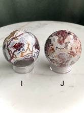 Load image into Gallery viewer, Mexican Red Lace Agate Spheres (I-Q)