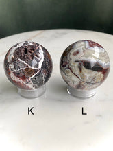Load image into Gallery viewer, Mexican Red Lace Agate Spheres (I-Q)