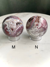 Load image into Gallery viewer, Mexican Red Lace Agate Spheres (I-Q)