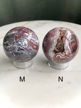 Load image into Gallery viewer, Mexican Red Lace Agate Spheres (I-Q)