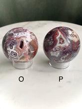 Load image into Gallery viewer, Mexican Red Lace Agate Spheres (I-Q)