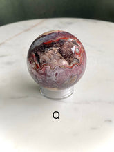 Load image into Gallery viewer, Mexican Red Lace Agate Spheres (I-Q)