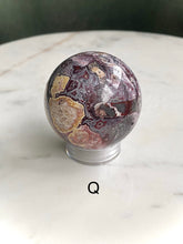 Load image into Gallery viewer, Mexican Red Lace Agate Spheres (I-Q)