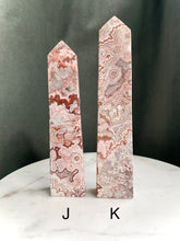 Load image into Gallery viewer, Large Pink Lace Agate Towers