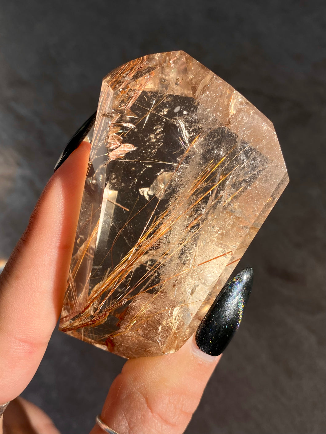 Rutile in Quartz Freeform S