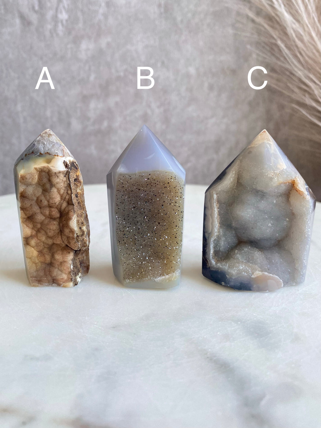Druzy Agate Towers (A-I)