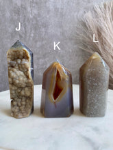 Load image into Gallery viewer, Druzy Agate Towers (J-Q)
