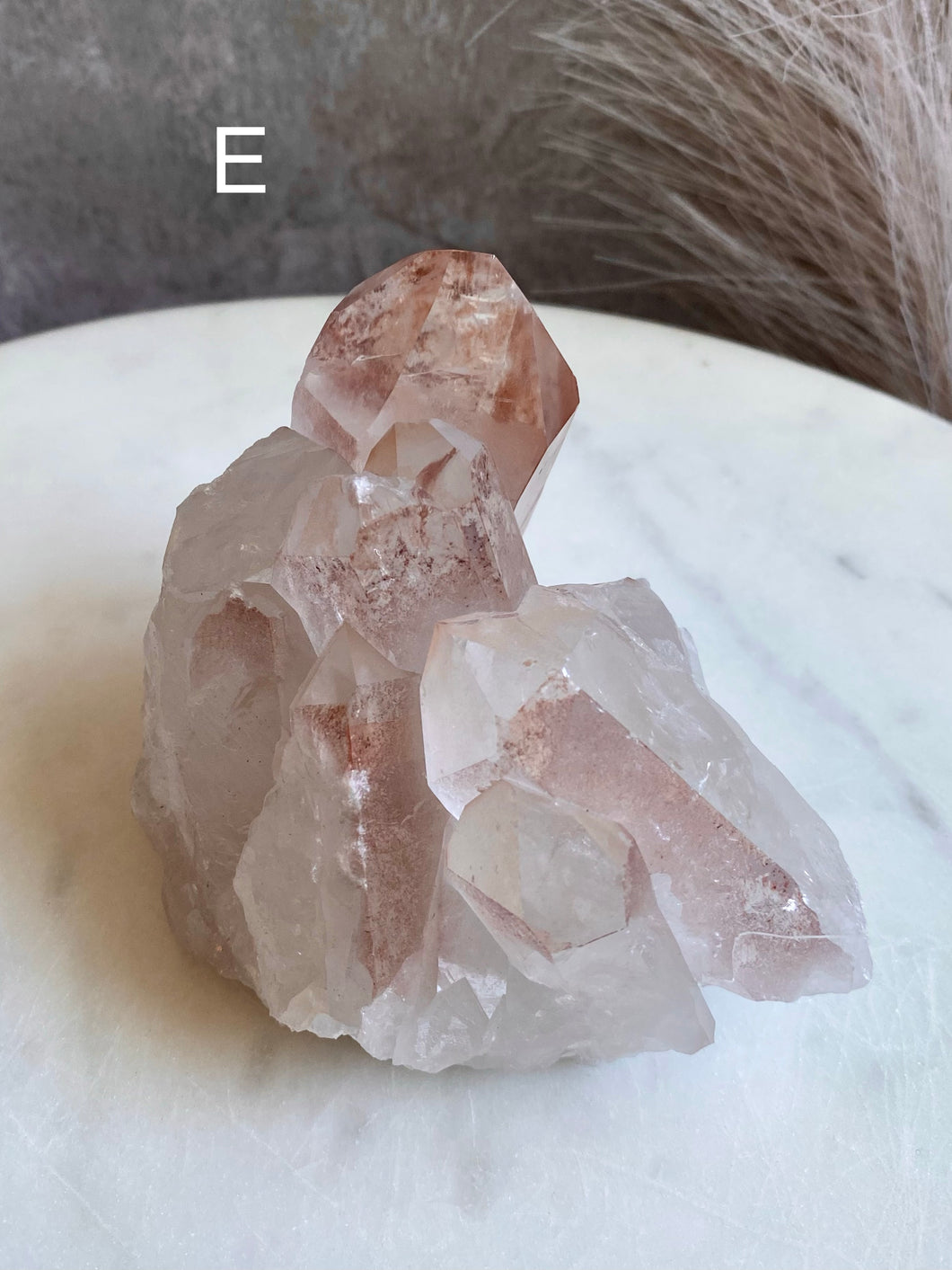 Hematite & Lithium Quartz Clusters (E-G)