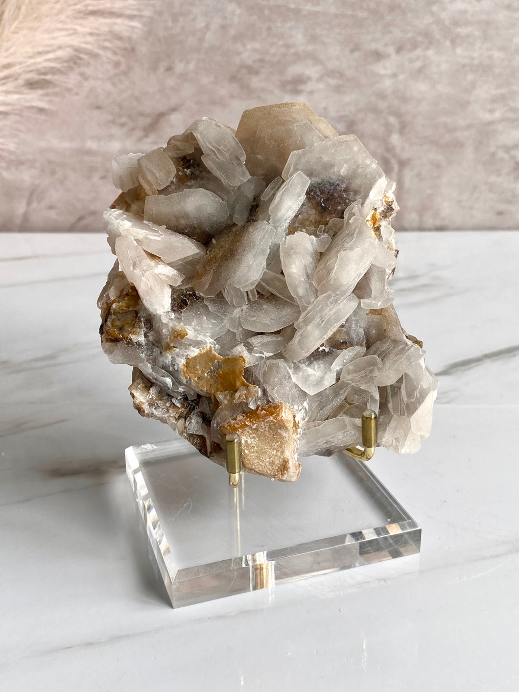 Orange Quartz with Sugar Calcite T (New Find)
