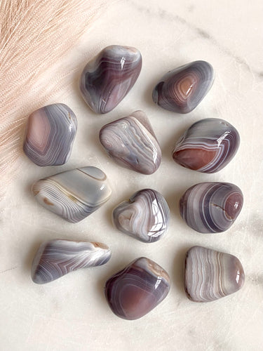 banded botswana agate group