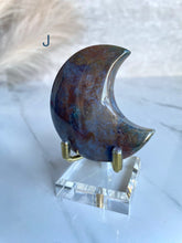 Load image into Gallery viewer, Sea Jasper x Moss Agate Moons (I-P)
