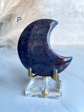 Load image into Gallery viewer, Sea Jasper x Moss Agate Moons (I-P)
