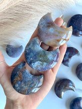 Load image into Gallery viewer, Sea Jasper x Moss Agate Moons (I-P)
