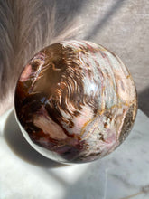 Load image into Gallery viewer, petrified wood sphere, extra large petrified wood, polished petrified wood, large crystal sphere
